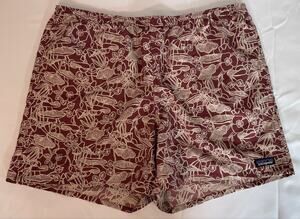 Patagonia Mens Baggies 5" Shorts XL Mushroom Print